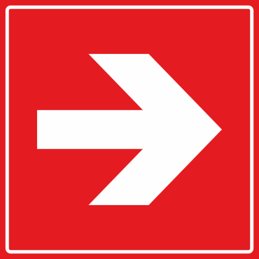 Schild Weg zum Feuerlöscher