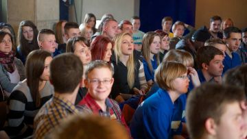 Beim Kick-Off in Chemnitz