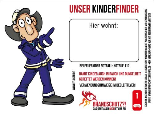 Der Aufkleber "Kinderfinder"