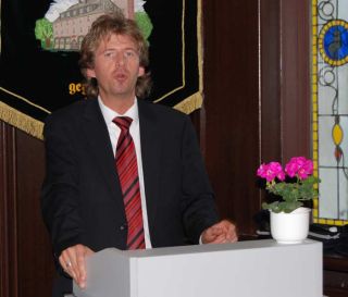 Bürgermeister Thomas Weikert bei der Festansprache