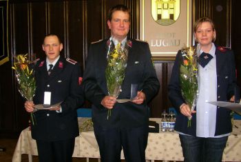 Für 10 Jahre Mitgliedschaft geehrt: Daniel Seidel, Thomas Lützner, Claudia Langer.