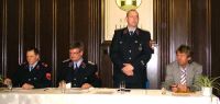 Wehrleiter Andre Böhme spricht Wehrleiter Andre Böhme spricht