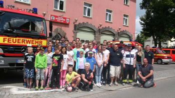 Die Jugendfeuerwehren Lugau und Hohndorf (Gruppenbild) erlebten das Ausbildungswochenende gemeinsam | Foto: FF Lugau/Schimmel