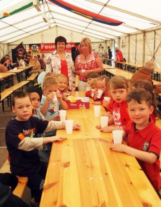 Kinder der Kindertagesstätte Sonnenkäfer in Lugau